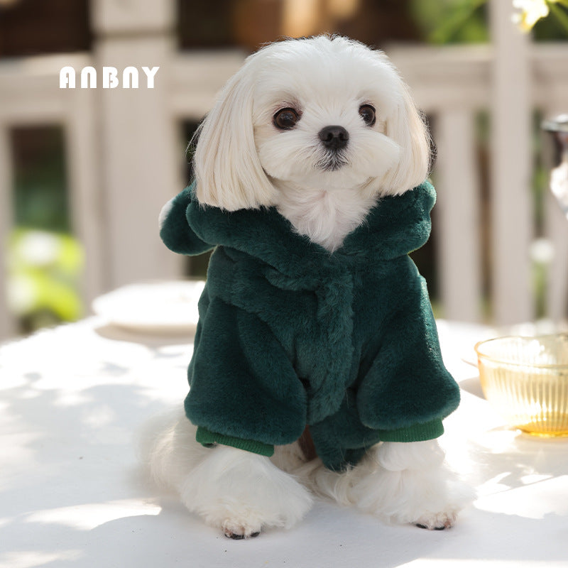 High Quality Winter Pet Clothes Small Dog Plush Thickened Dog Plush Thick Jacket Clothes